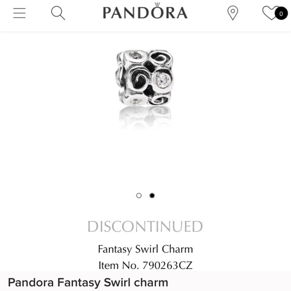 Authentic Pandora Fantasy Swirl Charm *Retired* - Picture 3 of 3